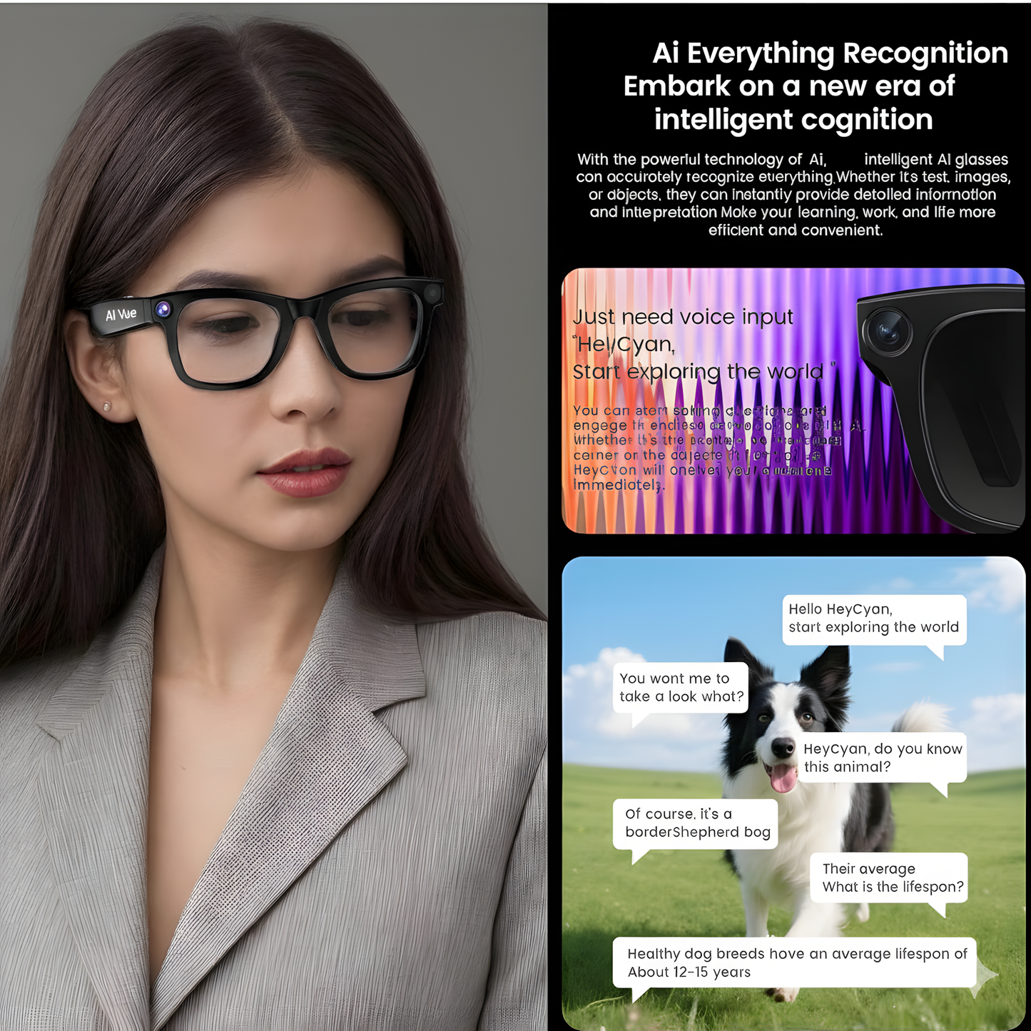 AI Vue™ AI Smart Glasses