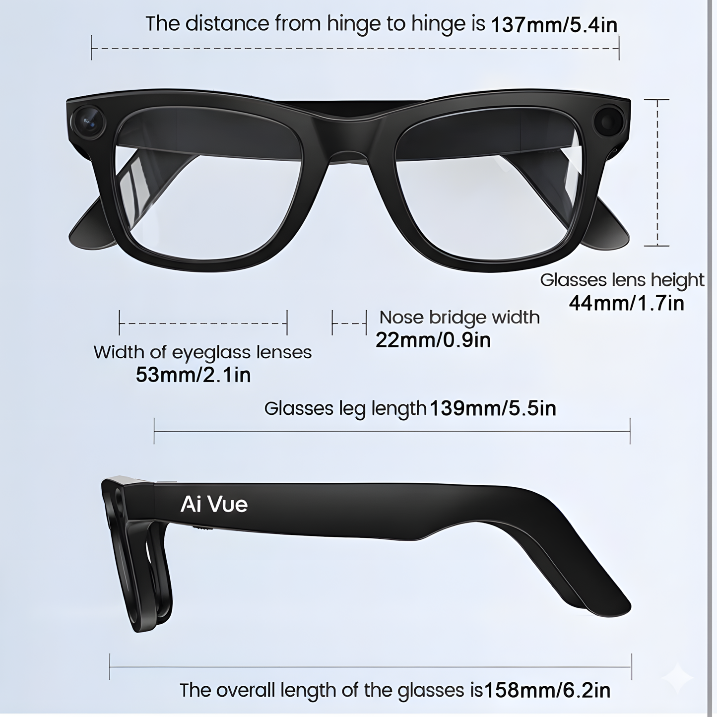 AI Vue™ AI Smart Glasses