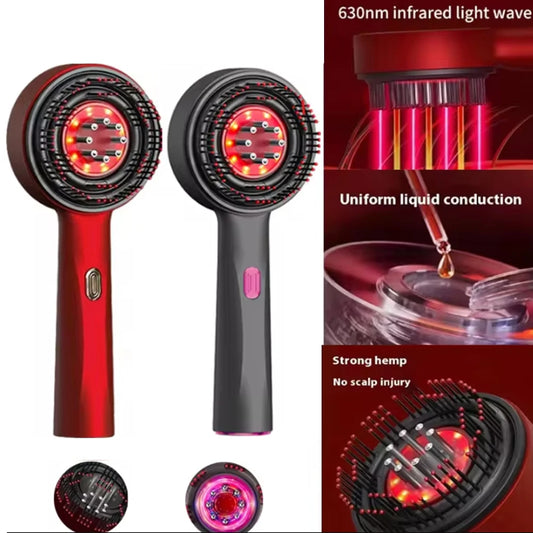 Maison Lisse™ Red Light Scalp Massage Comb with Oil Applicator – For Thicker, Healthier Hair